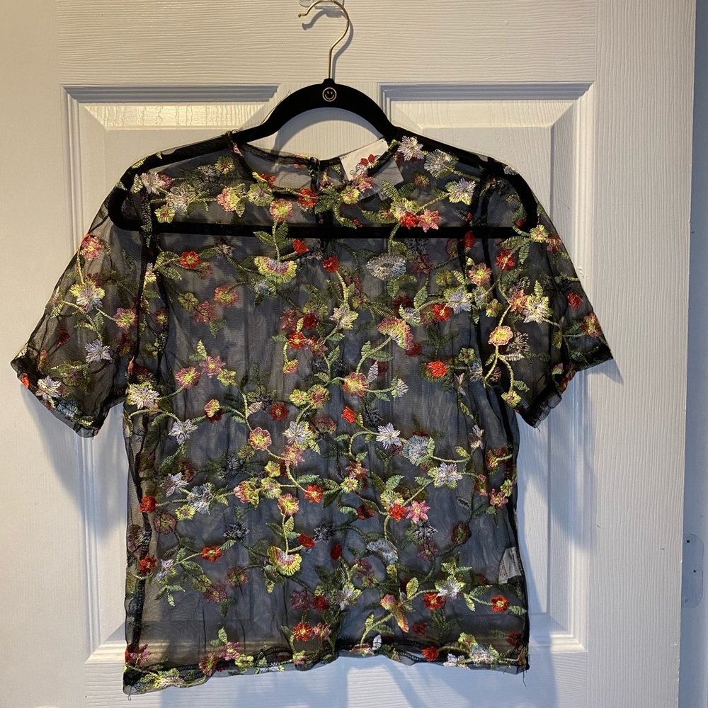 Sheer Floral Top